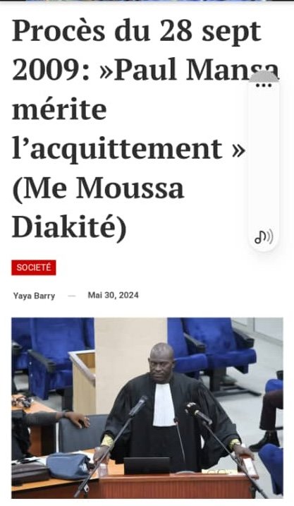 Procès du 28 Sept 2009 · Presse